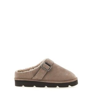 Brunello Cucinelli Suede Sabots With Sherling Lining - NWT